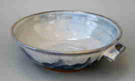 serving dish with handles, 9" dia., 
