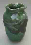 altered vase, 7" high, 