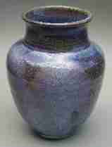 Lavender vase, 6.5" high, 