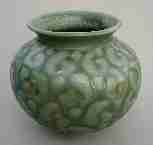 vase with swirl pattern, 6" high, 